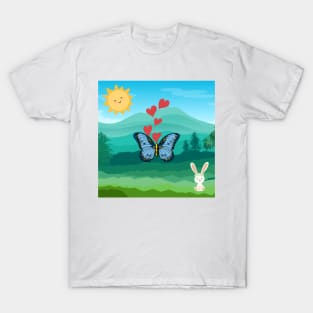 Butterfly and Bunny T-Shirt